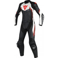DAINESE AVRO D2 2PCS LADY BLACK/WHITE/FLUO-RED