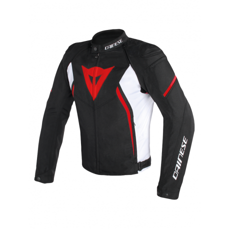 DAINESE AVRO D2 TEX JACKET BLACK/WHITE/RED