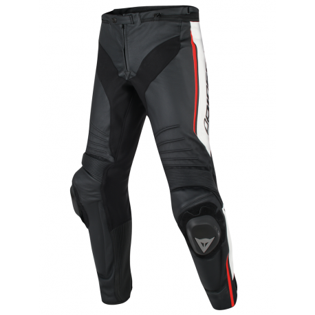 DAINESE MISANO PANTS BLACK/WHITE/RED-FLUO