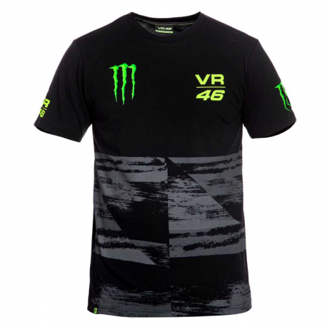 VR46 T-SHIRT MONSTER BLACK/GREY