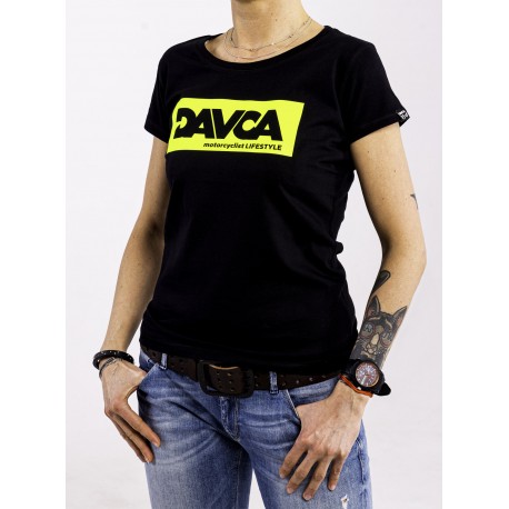 DAVCA T-SHIRT WOMEN LOGO FLUO